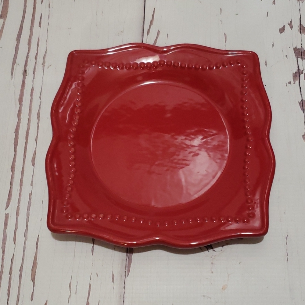 Princess House Pavillion red salad plate